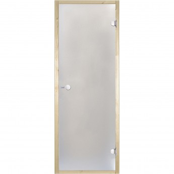 Дверь стеклянная HARVIA 7х19 коробка ольха, стекло сатин Дверь стеклянная HARVIA 7х19 коробка ольха, стекло сатин