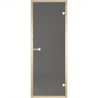 Дверь стеклянная HARVIA 7х19 коробка осина, стекло серое Дверь стеклянная HARVIA 7х19 коробка осина, стекло серое